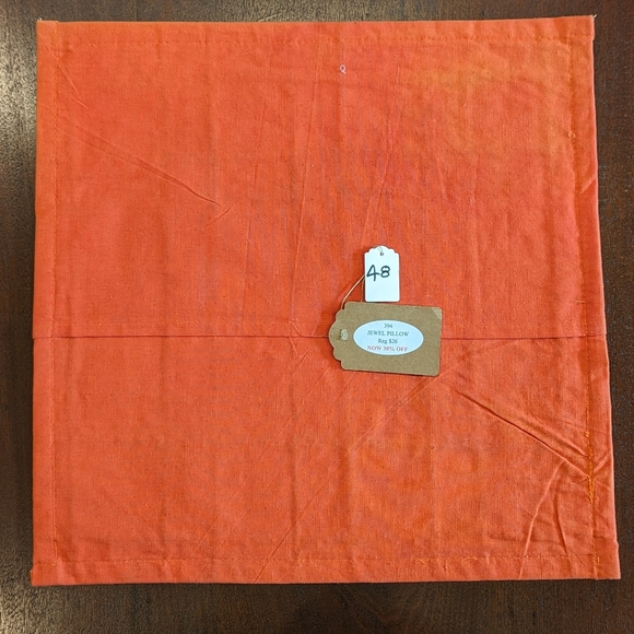 NWT 100% Cotton Handmade Beaded Sari Patchwork Home Decor Accent Pillow Cover - Picture 4 of 5